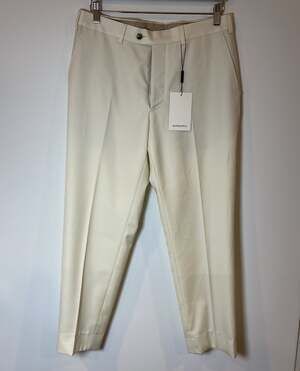 NWT Suit Supply Pants Vitale Barberis Canonico Wool Cream Size 46 S New